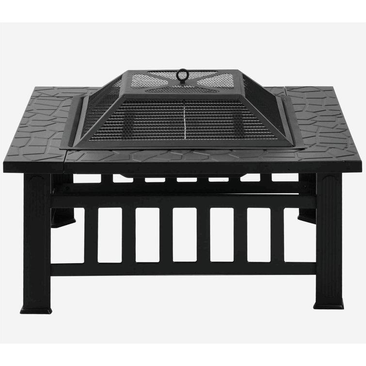 ClassicLiving Ayman 51Cm H Iron Wood Burning Outdoor Fireplace